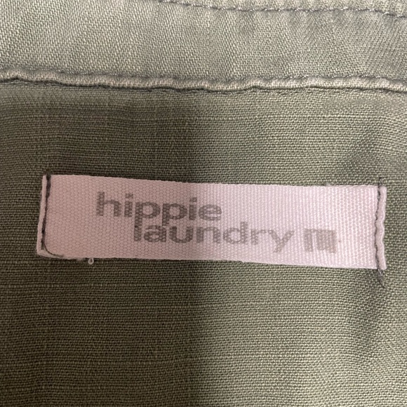 Hippie Laundry Boho Olive Embroidered Pocket Jacket Womens Large - Picture 7 of 10